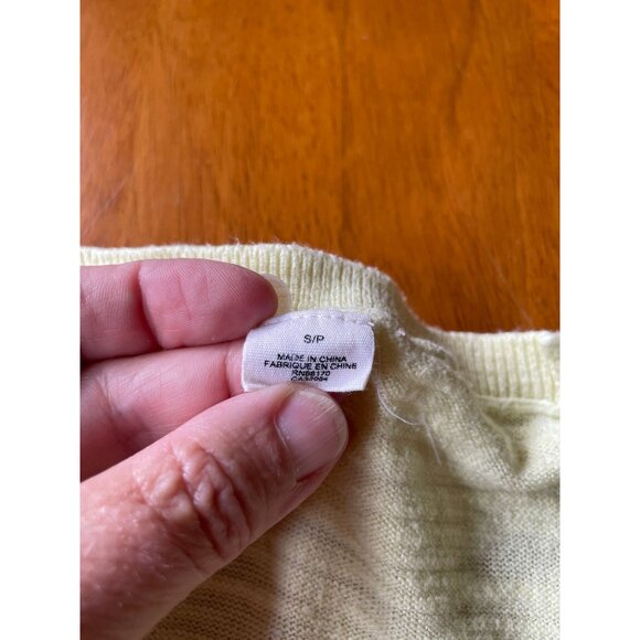 Anthropologie Moth Lightweight Lime Yellow Sweater Top Dolan 3/4 sleeve SP - Picture 4 of 7